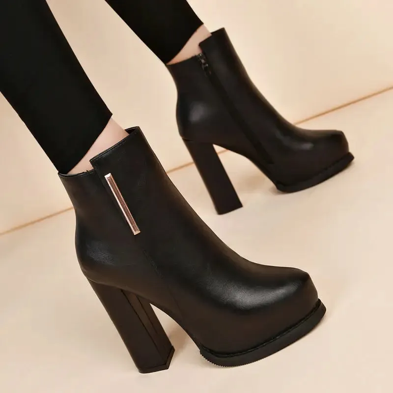 Ankle High Heels Boots