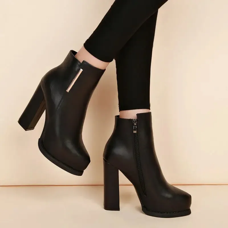 Ankle High Heels Boots
