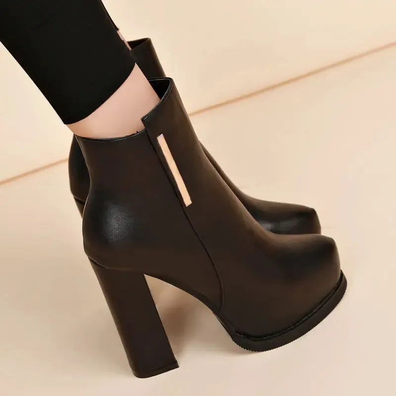 Ankle High Heels Boots