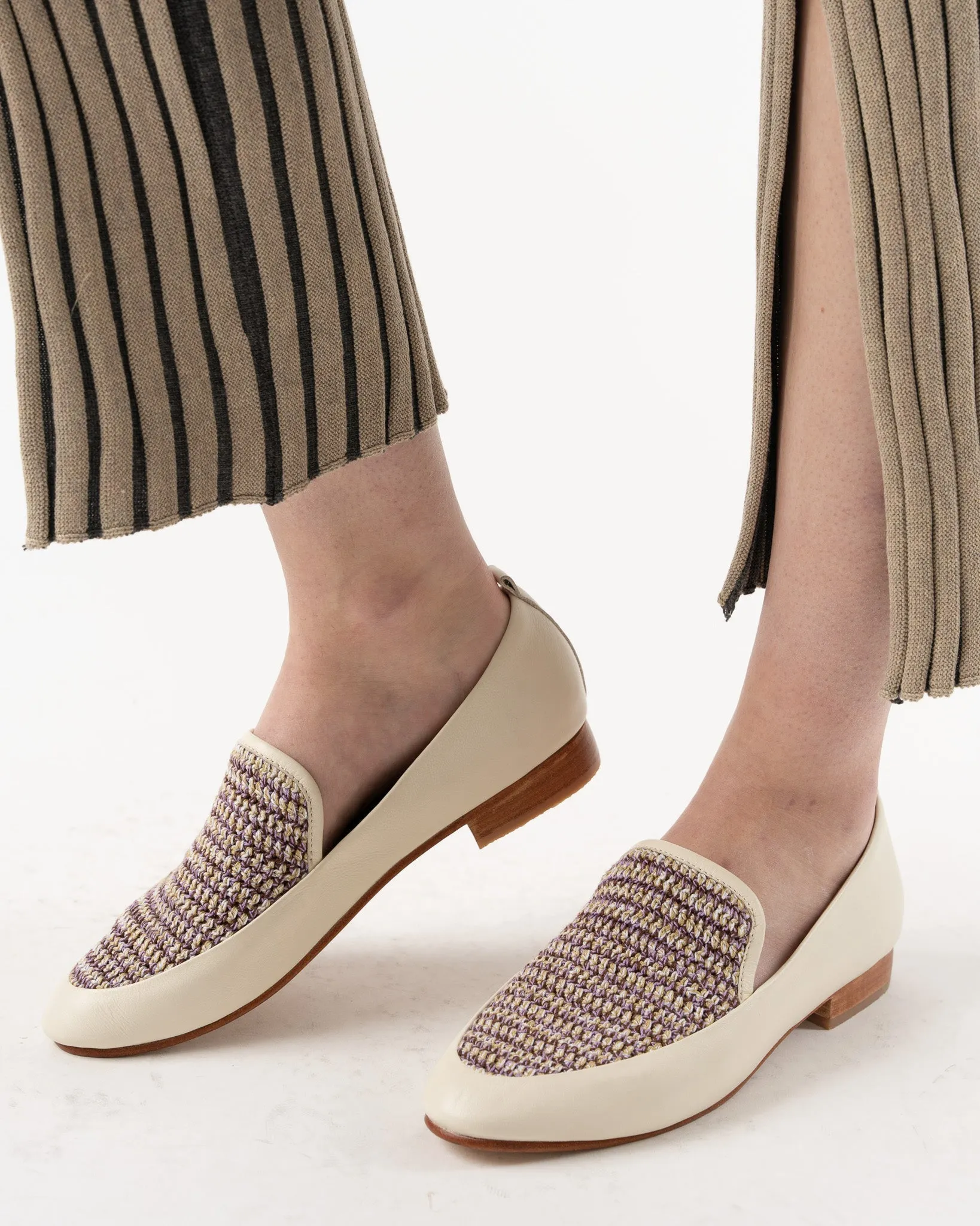 Atelier Delphine Ines Loafer in Lilac with Cloud Cream