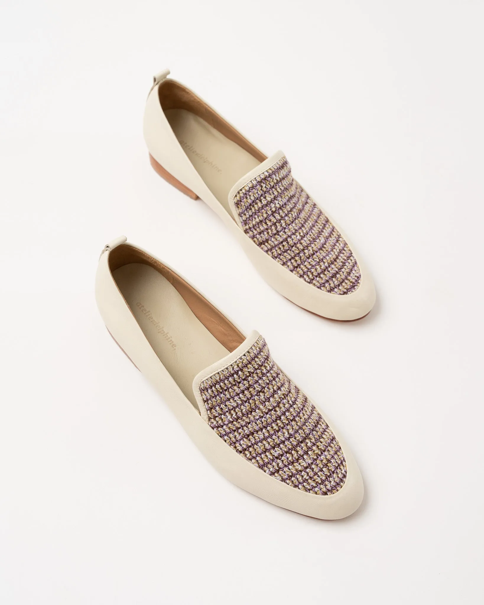Atelier Delphine Ines Loafer in Lilac with Cloud Cream