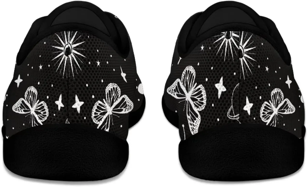 Butterfly Women Barefoot Shoes Mesh Lace Up Sneaker Minimalist Barefoot Sneakers Wide Toe Box Zero Drop Sole Running Shoes