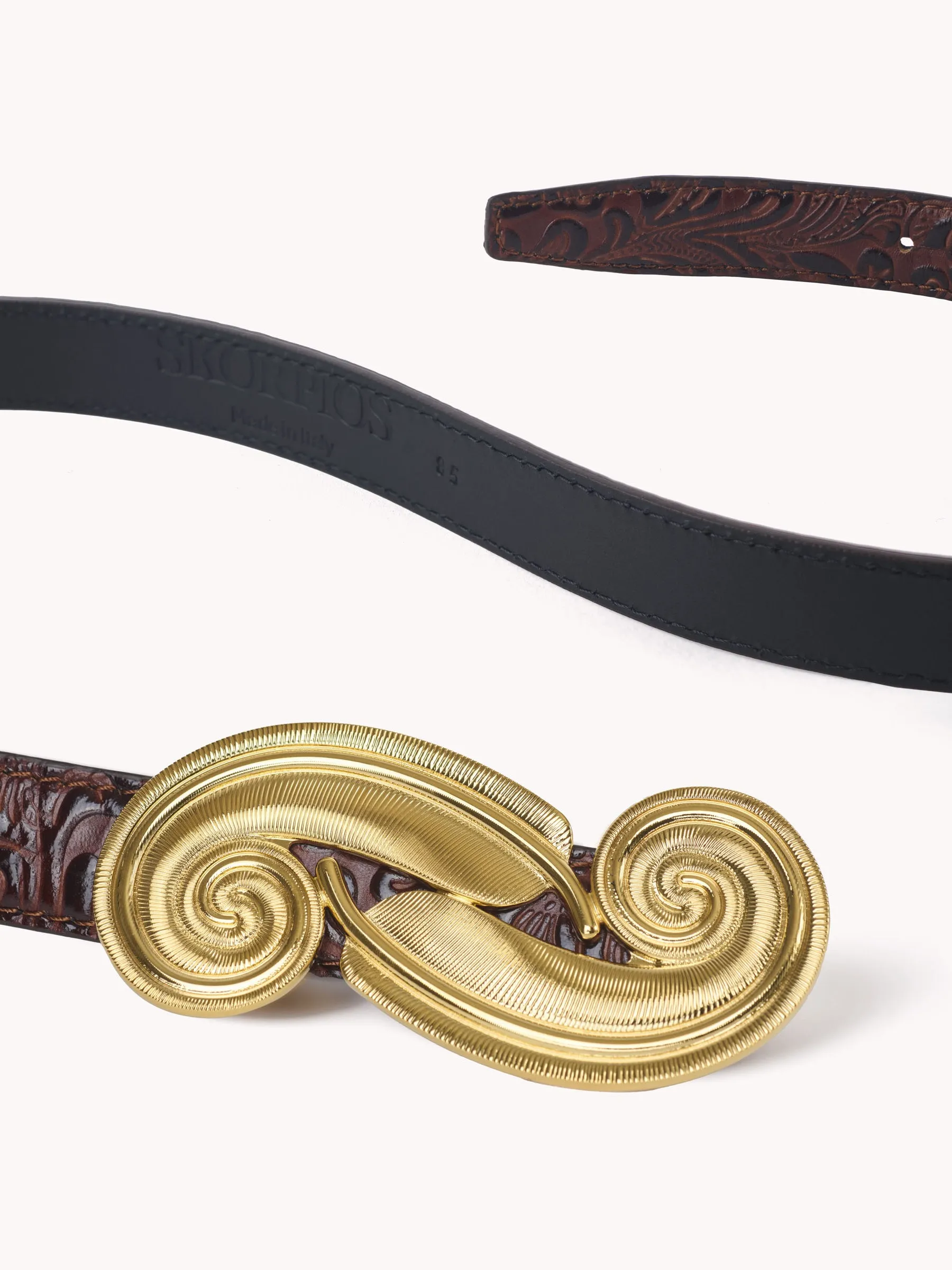 Charro Borgia Brown Pecan Leather Belt