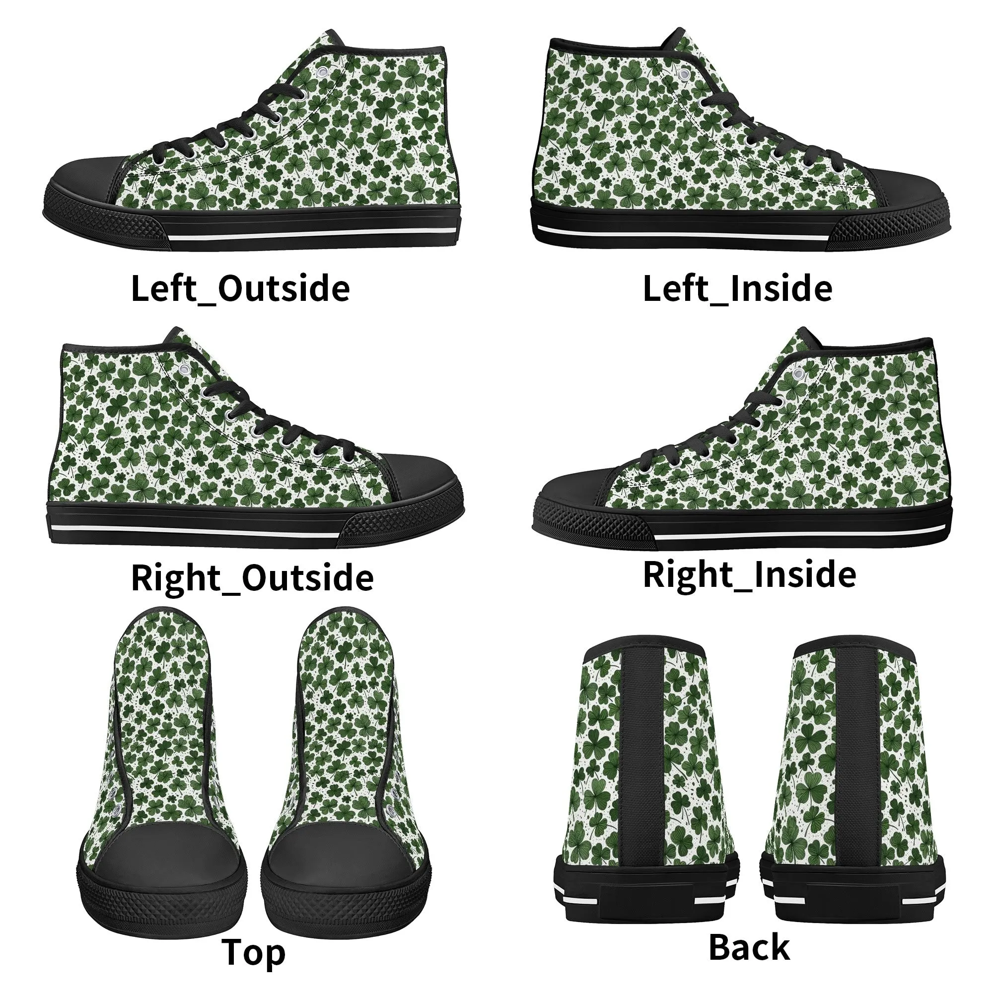 Clovers Womens High Top Canvas Shoes