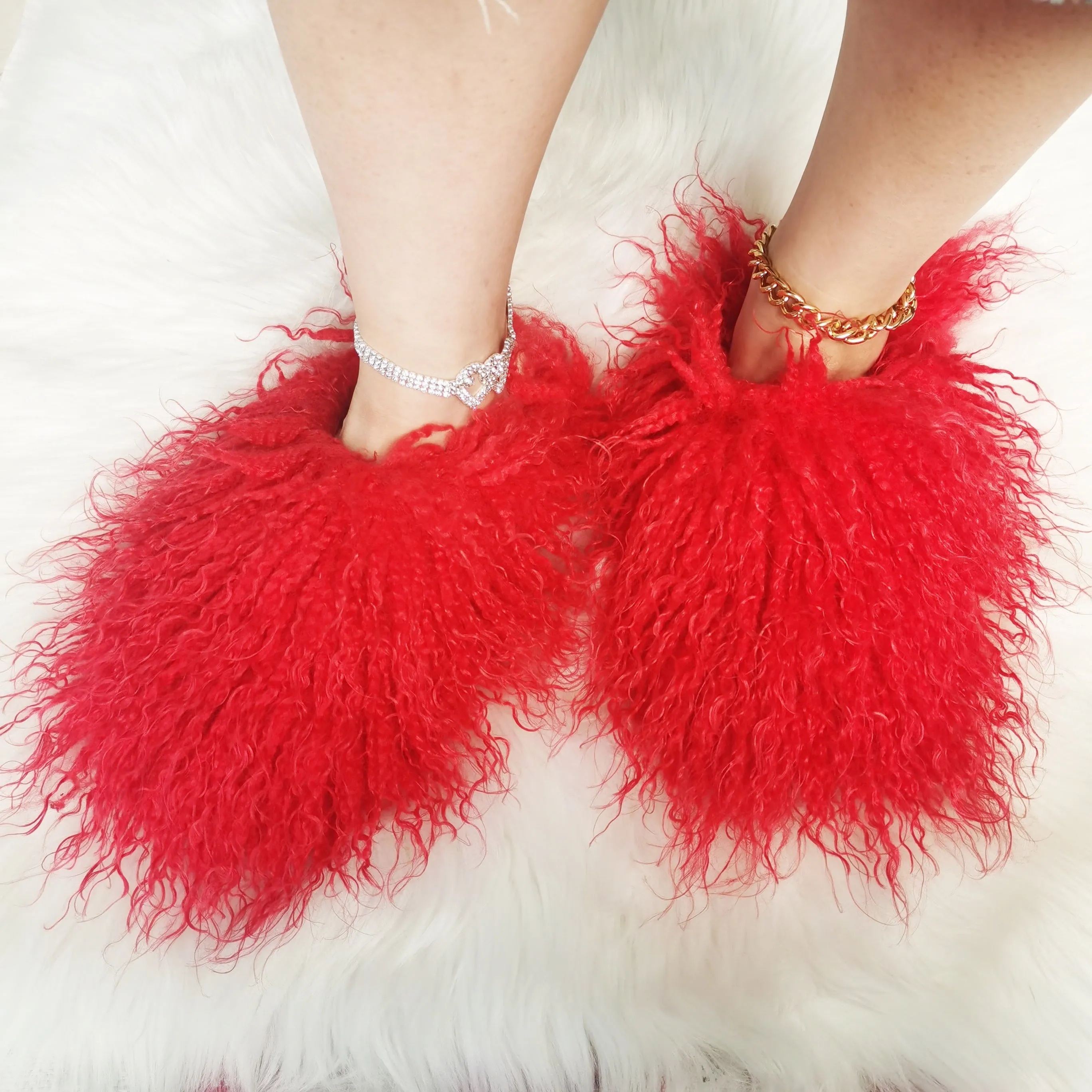 Color Casual Shaggy  Walk In Slippers