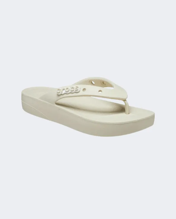 Crocs Classic Platform Women Slippers Lifestyle Bone 207714-2Y2