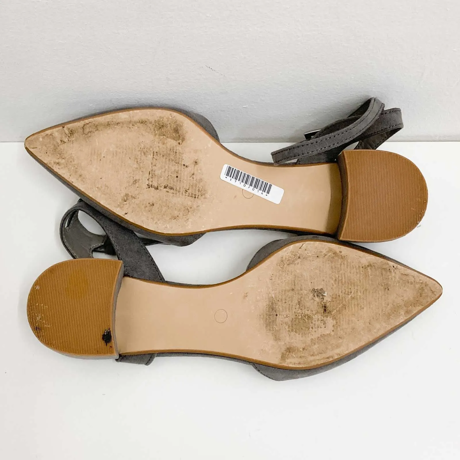 Dorothy Perkins Grey Faux Suede Sandals UK6