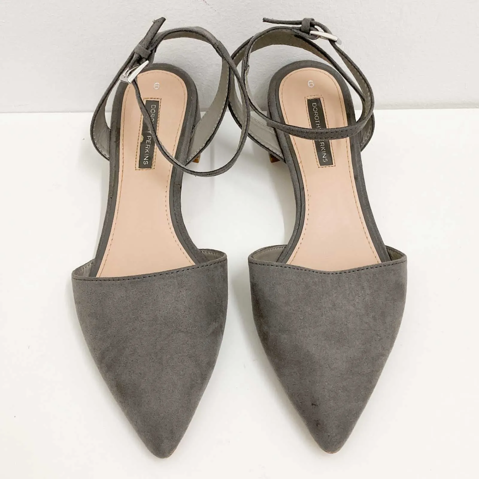 Dorothy Perkins Grey Faux Suede Sandals UK6