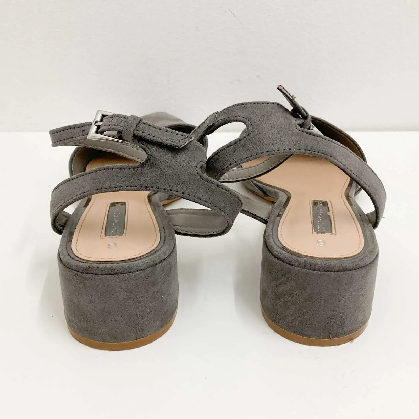 Dorothy Perkins Grey Faux Suede Sandals UK6