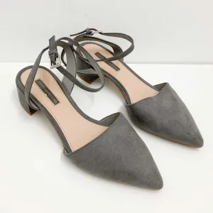 Dorothy Perkins Grey Faux Suede Sandals UK6