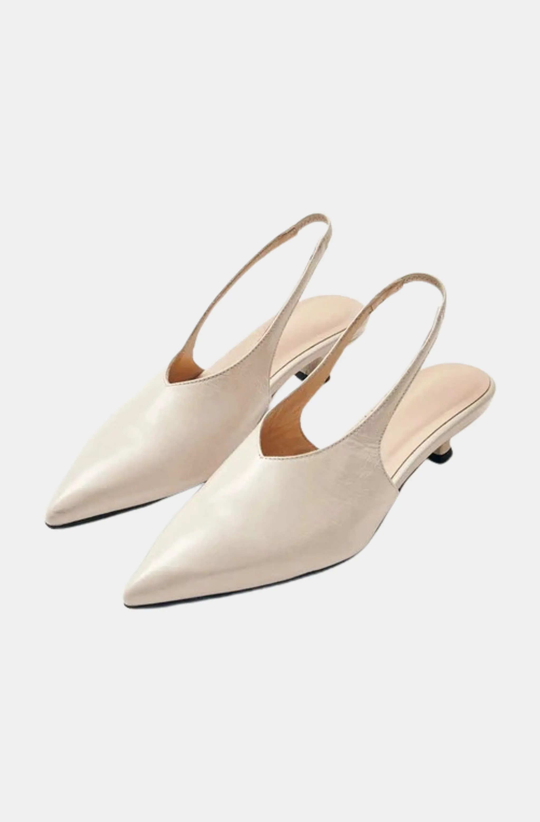 Eros Cream Leather Mules