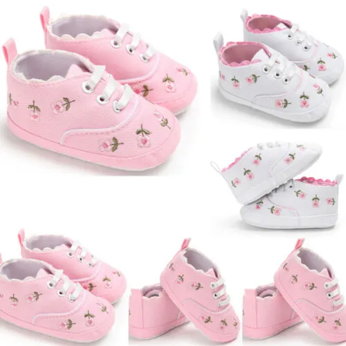 Infant Girls Soft Sole Cute Flower Shoes