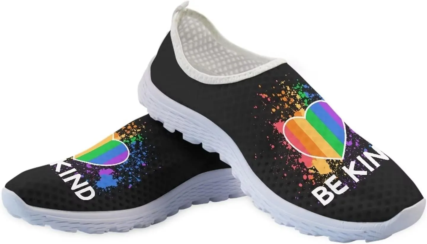 Jeiento LGBT Shoes Fashion Sneakers Running Comfortable Sports Walking Tennis Shoes Gifts for Girls Women