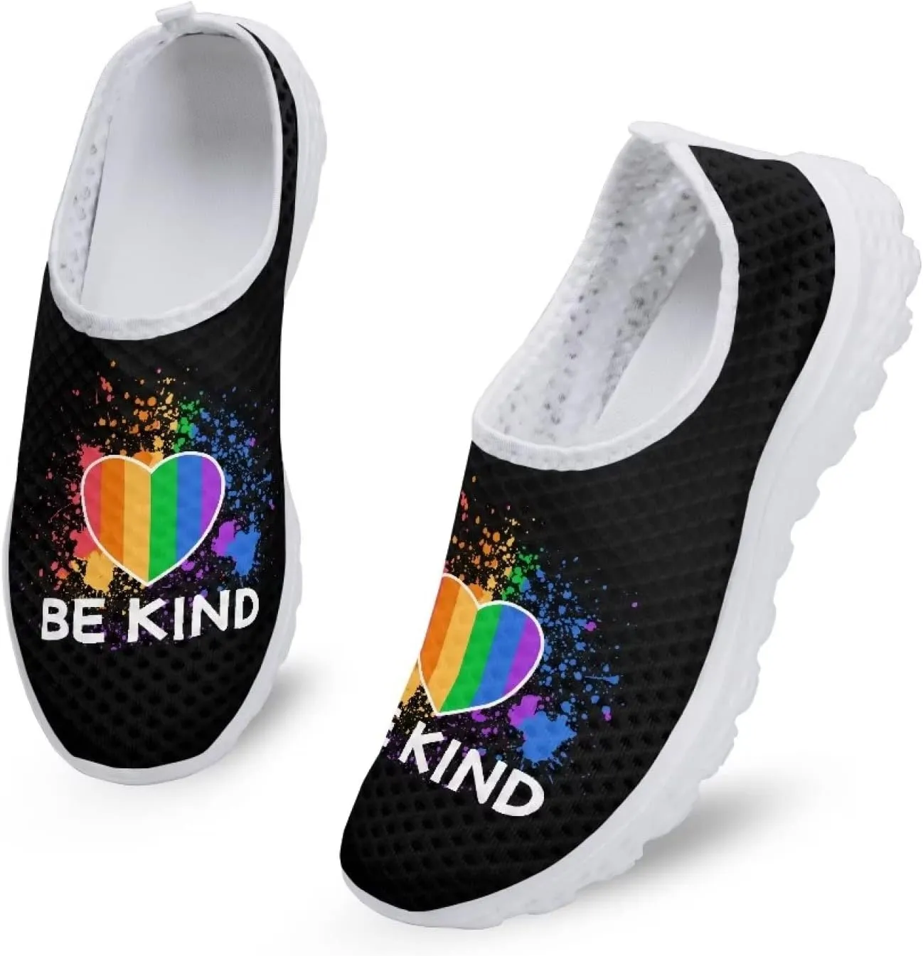 Jeiento LGBT Shoes Fashion Sneakers Running Comfortable Sports Walking Tennis Shoes Gifts for Girls Women