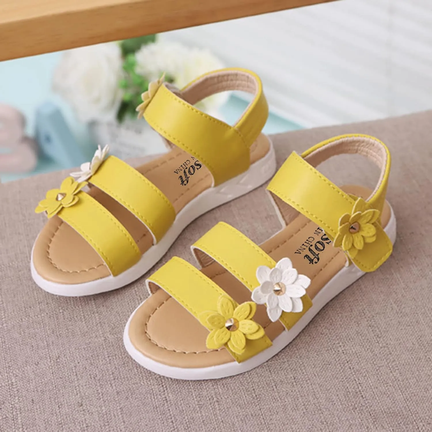 Little Girls Black Slides Baby Children Shoes Sandals Crossed Toddler Strap Leather Girls Girl's Bedroom with