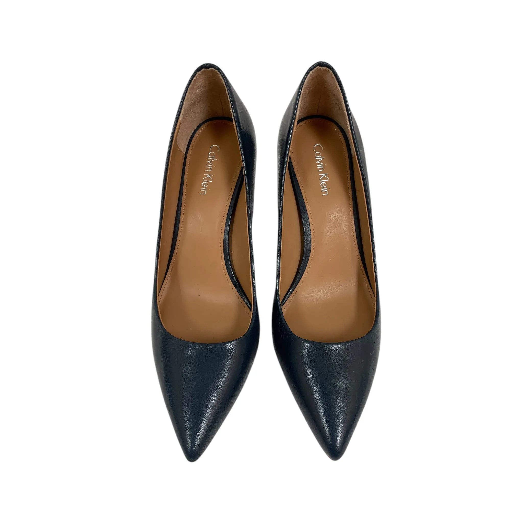 Shoes Heels Stiletto By Calvin Klein In Navy, Size:6.5