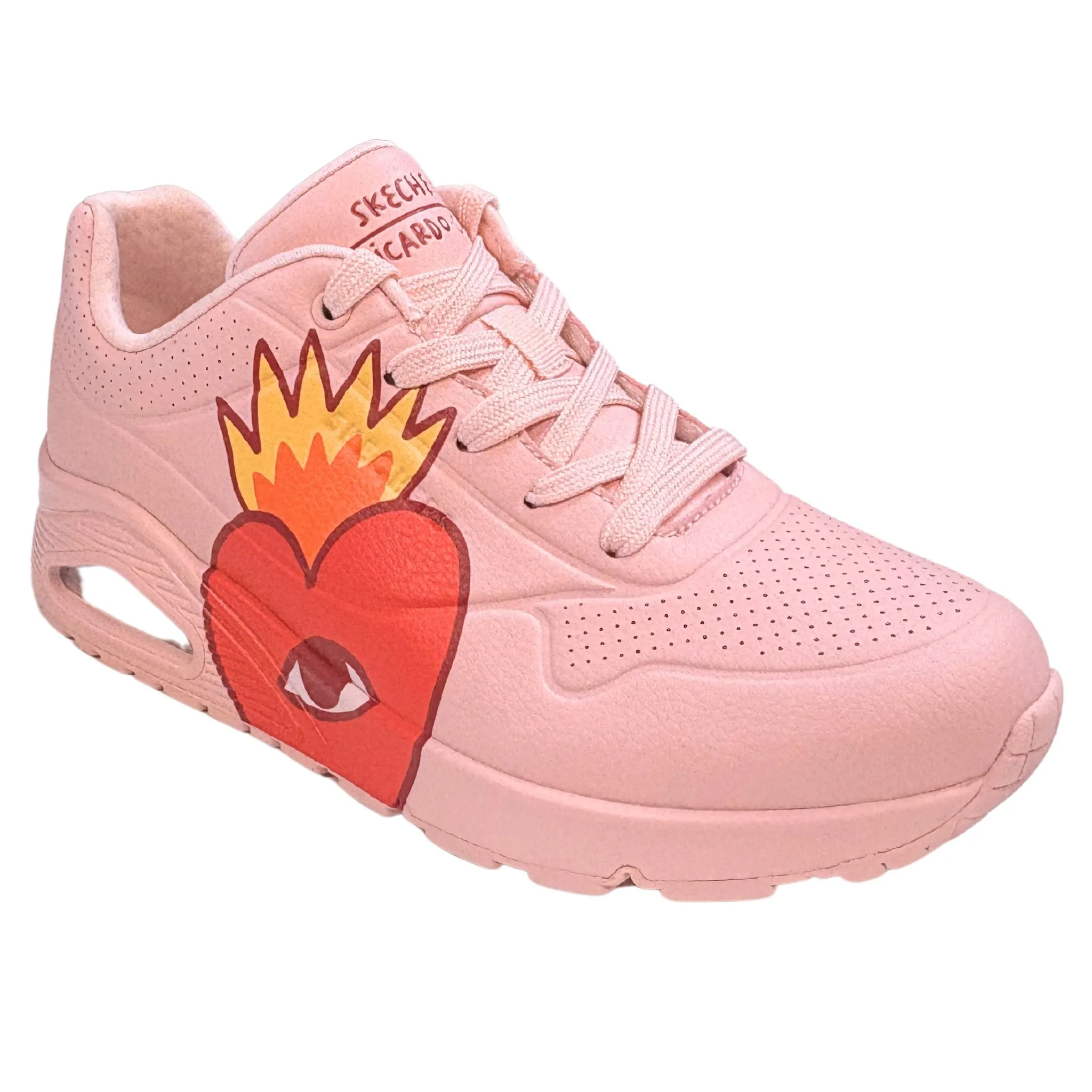 Skechers Women's 177956 Ricardo Cavolo UNO Flaming Heart Pink Multi Casual Shoes