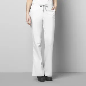 Wink Women's Flare Leg Scrub Pant - White