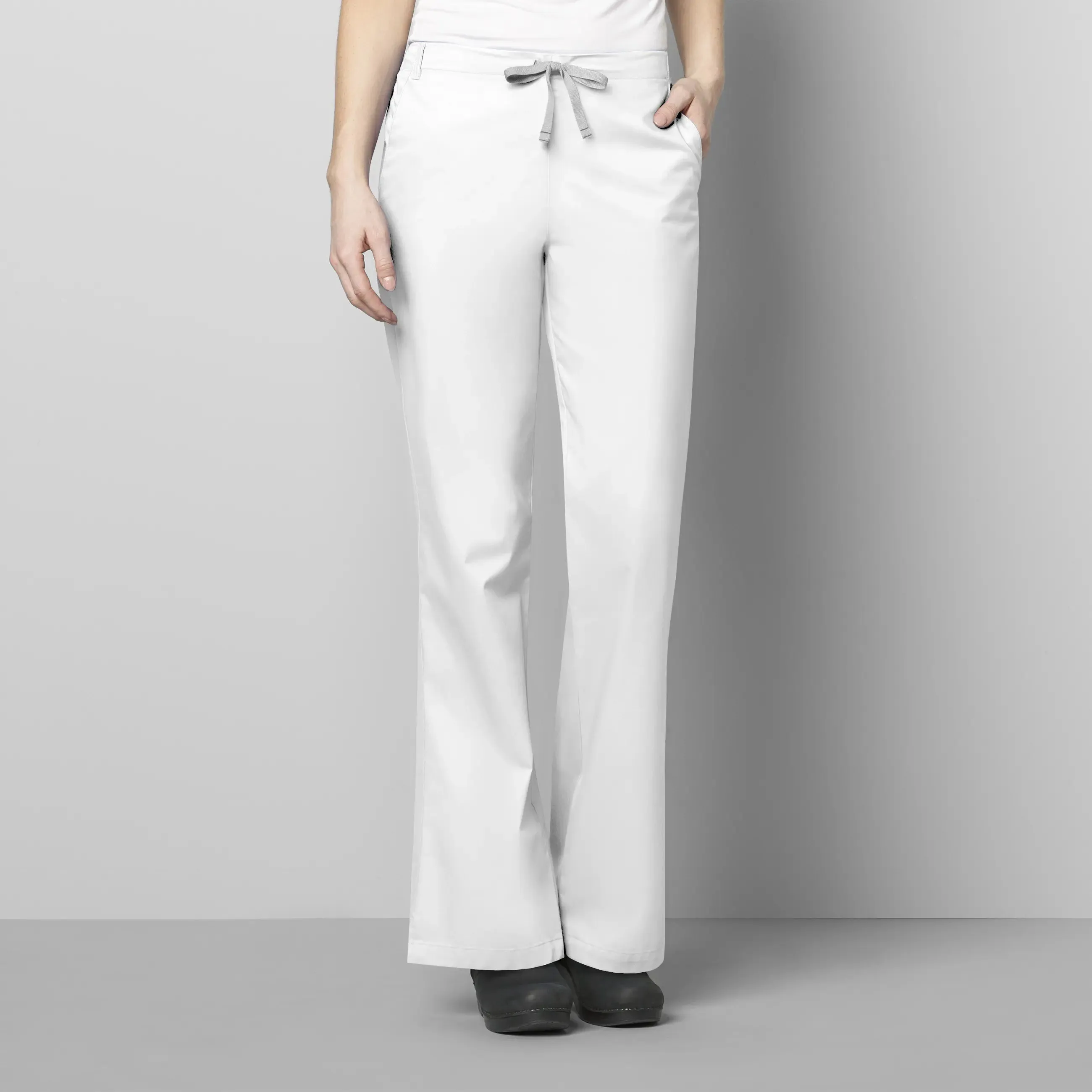 Wink Women's Flare Leg Scrub Pant - White
