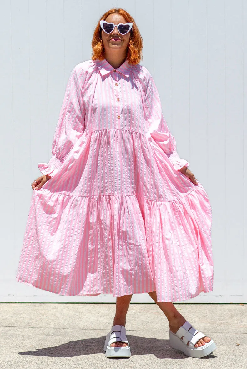 Winnie Dress - Neon Pink