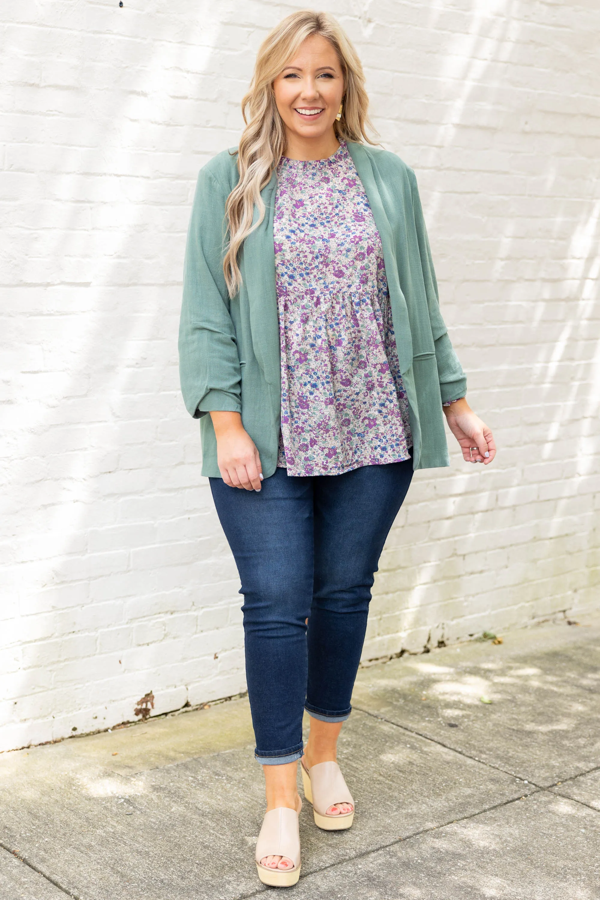 Working In Style Jacket, Sage
